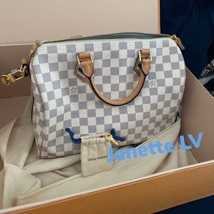 Louis Vuitton Blue Braided Speedy Bandouliere 30 Satchel